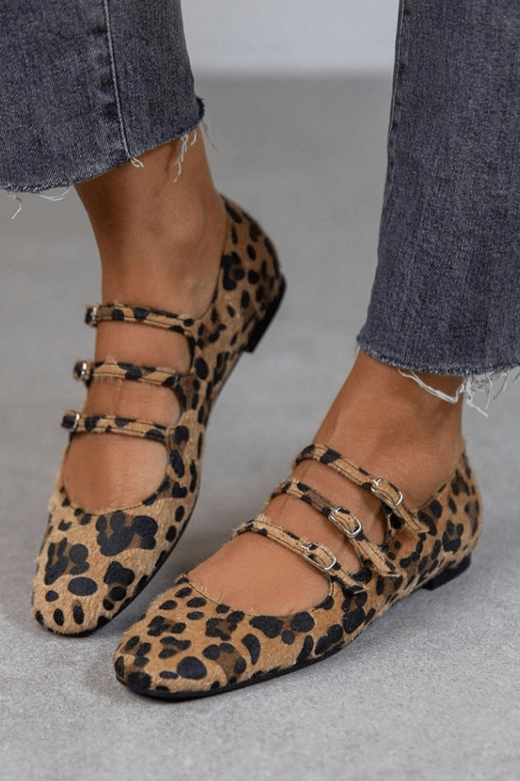 BALLERINE CON FIBBIA LEOPARDO