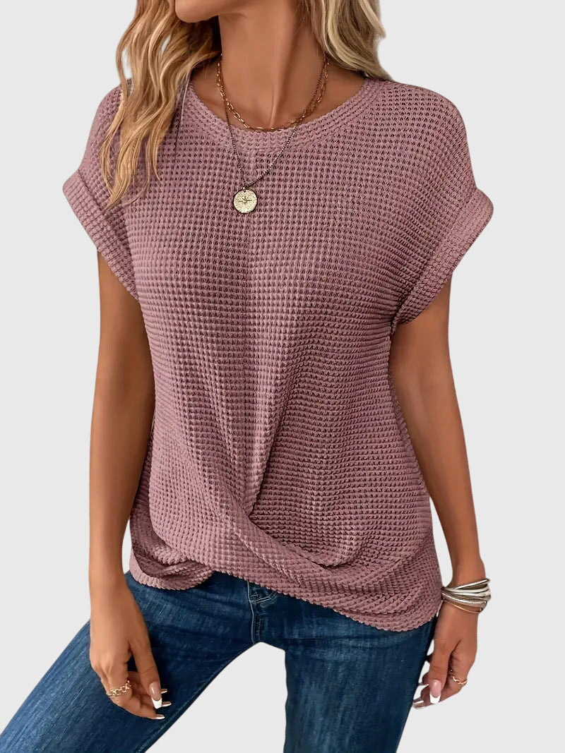 Isa™ | Blusa Elegante con Collo a Giro