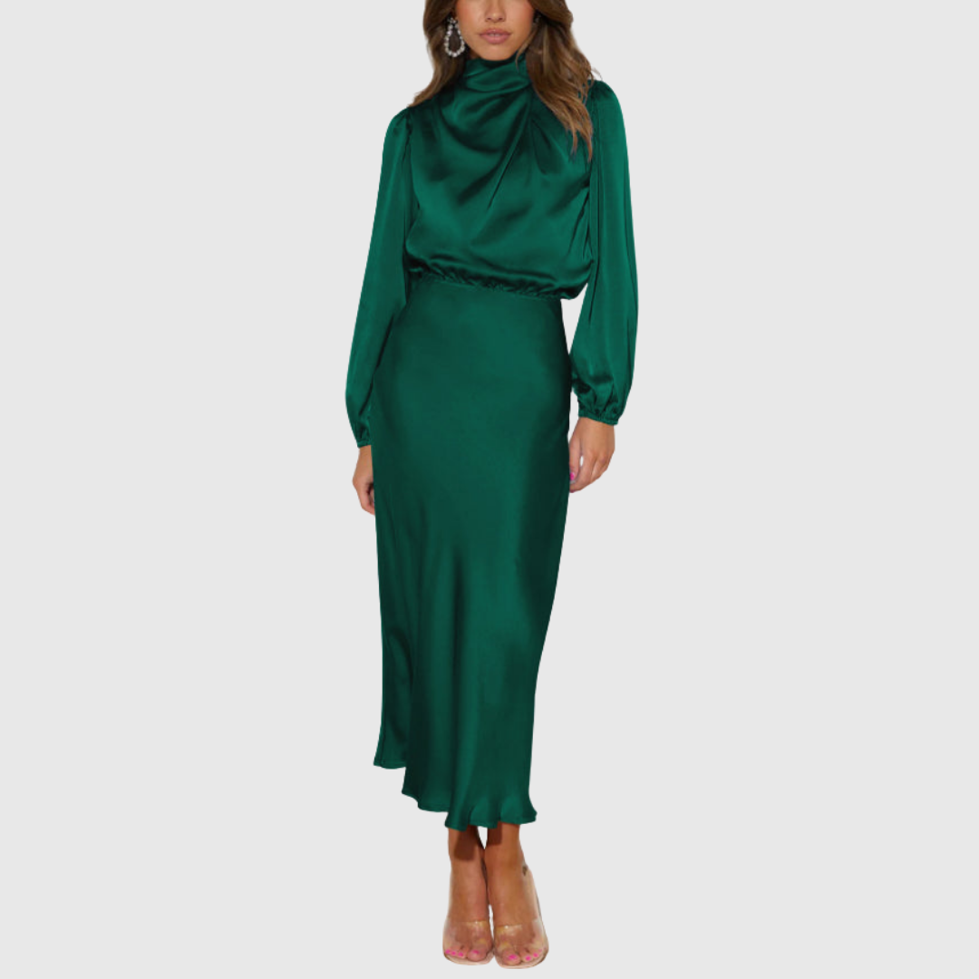 Maristella | Abito Maxi in Raso di Lusso