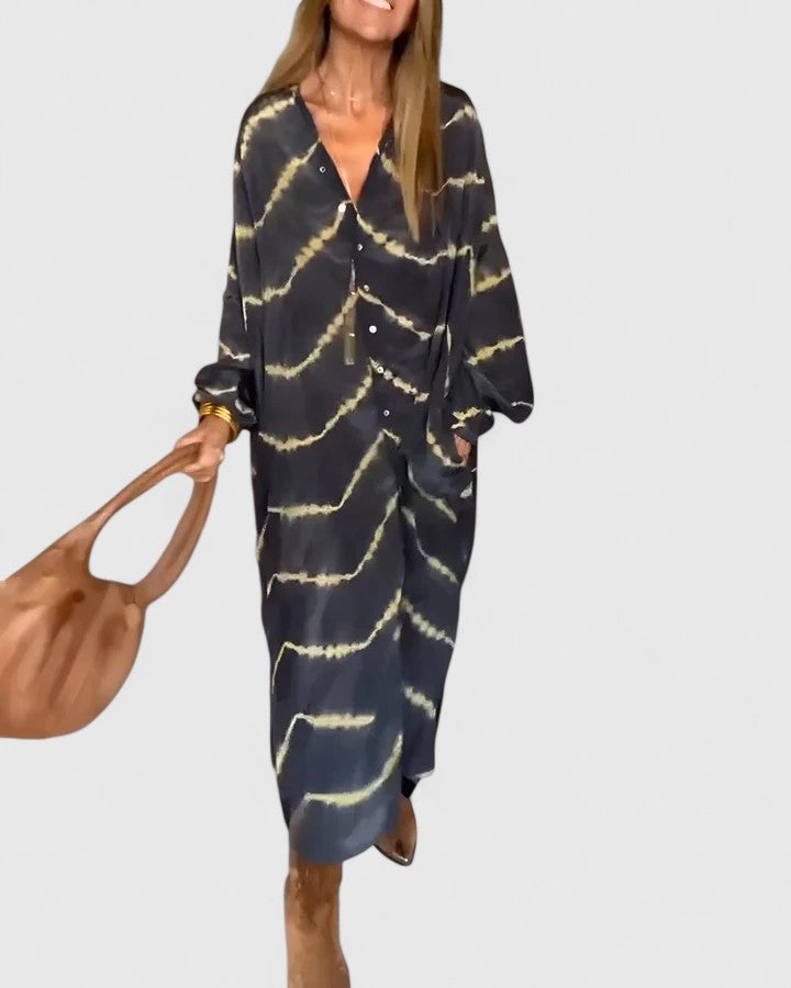 Amelie™ | Elegante Vestito Maxi a Righe Boho