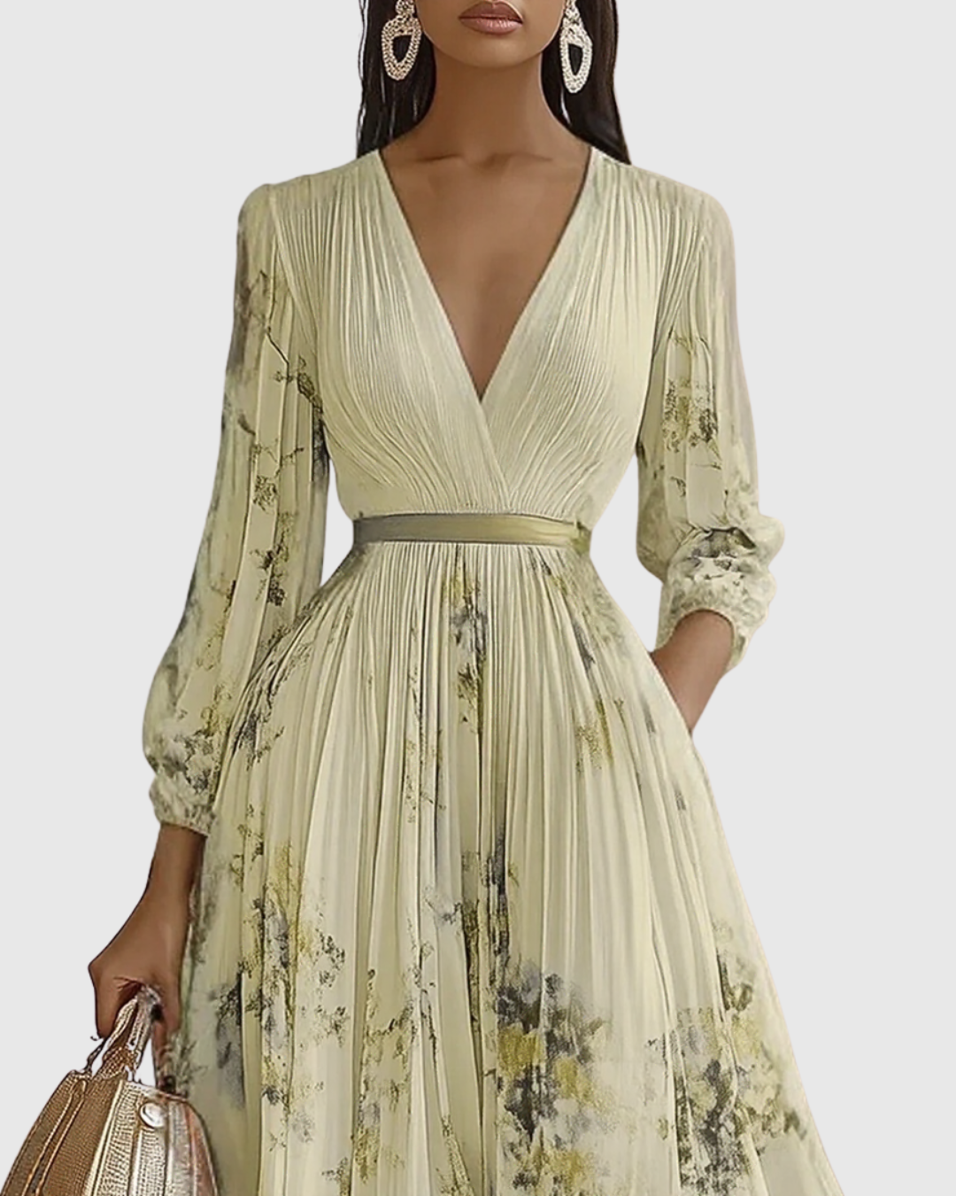 Rowella | Elegante Abito Maxi Plissettato