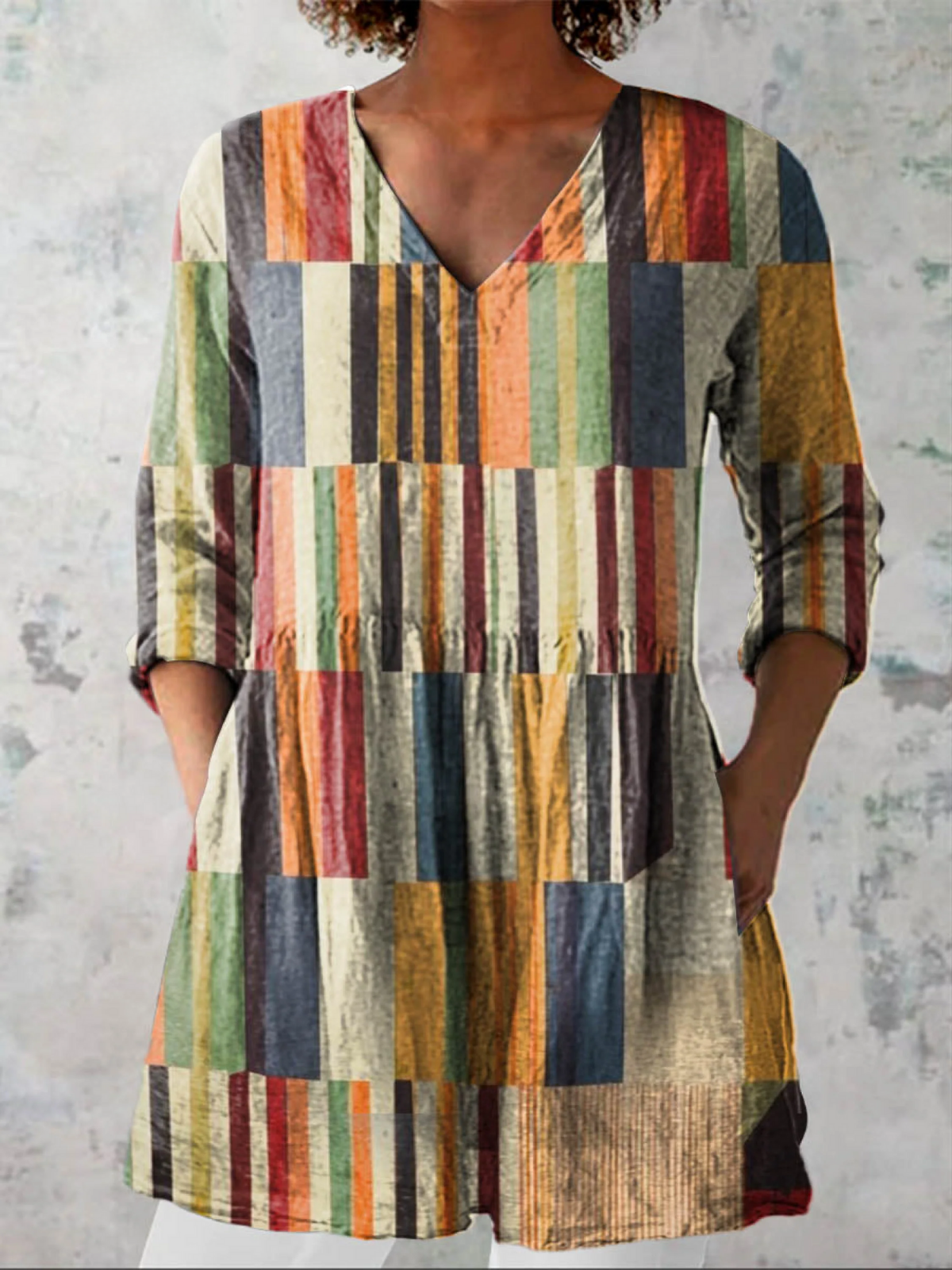 Farrah | Camicia Lunga con Scollatura a V