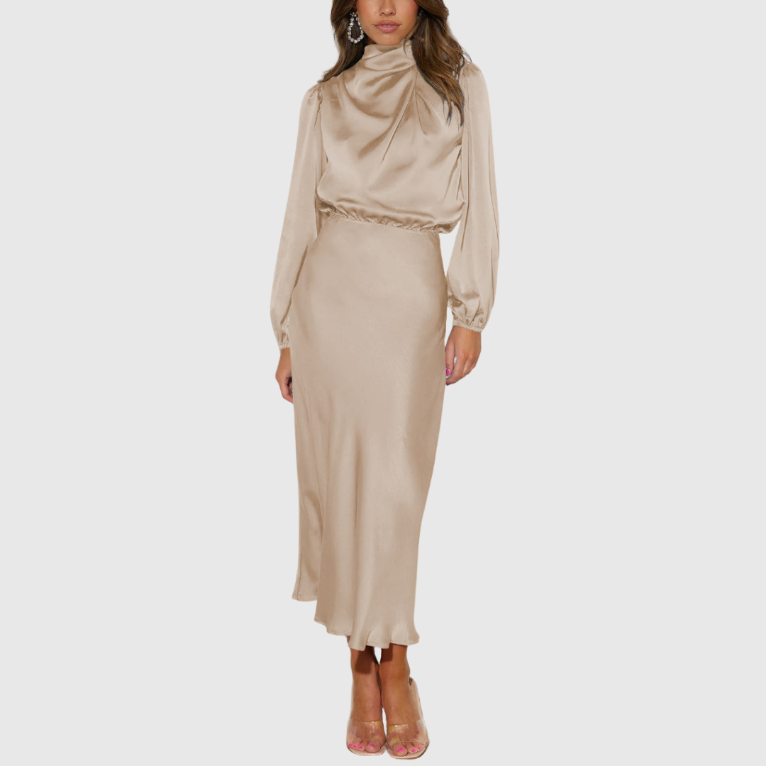 Maristella | Abito Maxi in Raso di Lusso