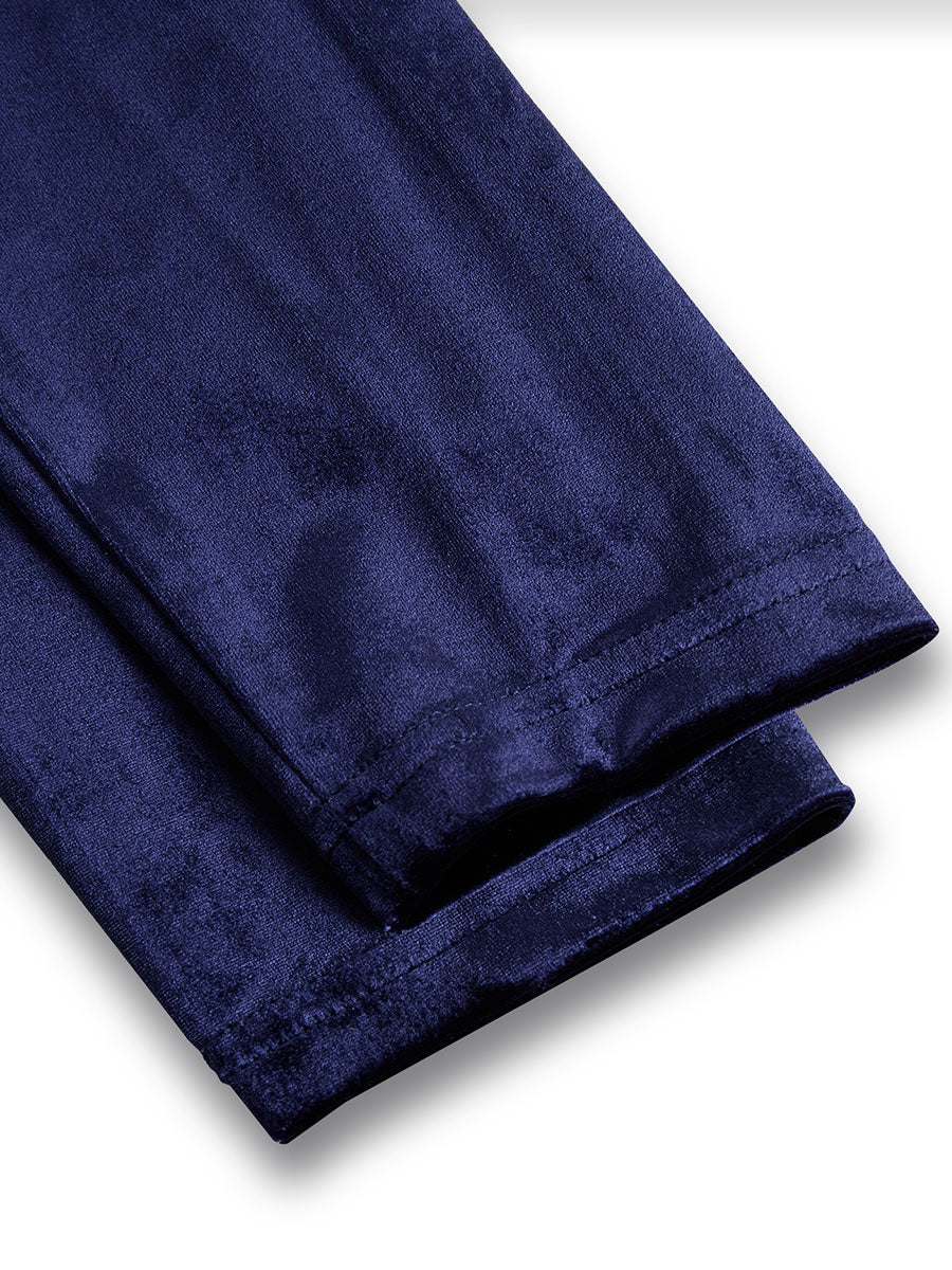 Sibella | Abito midi navy a maniche lunghe