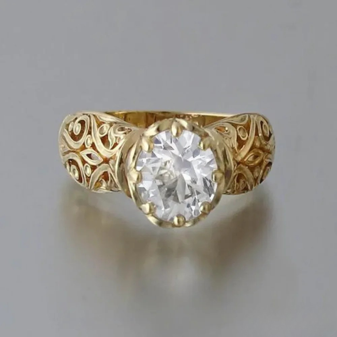 Anello Elegante in Zirconia Bianca