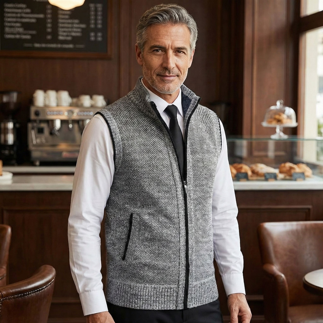 Gilet Elegante con Zip Intera – Rivani