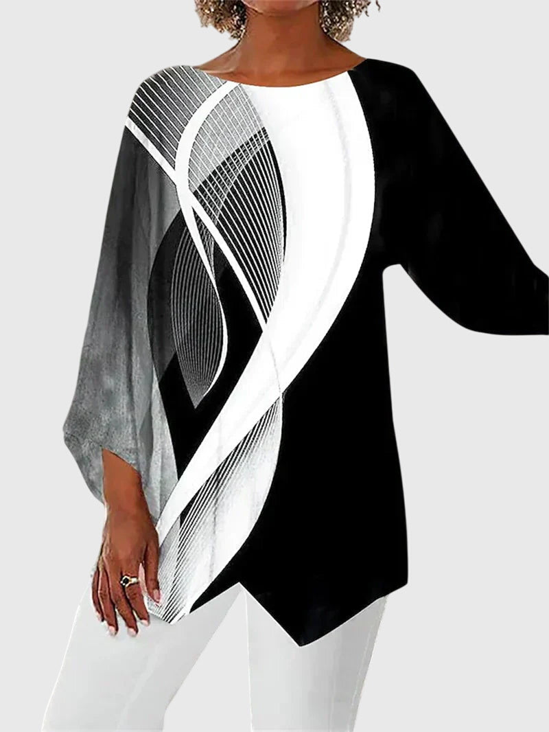 Alayah™ | Top Elegante con Collo a Giro