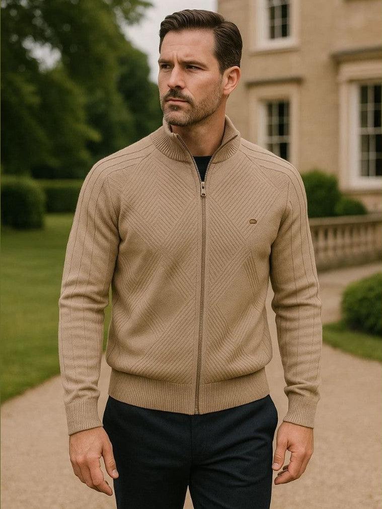 Jacquard™ | Cardigan in maglia con zip