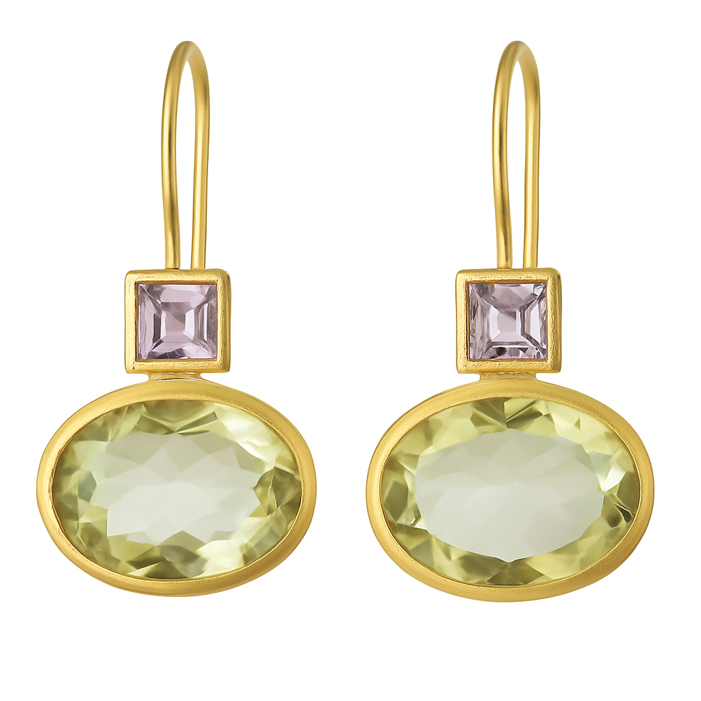 Orecchini Retro Verde Cristallo