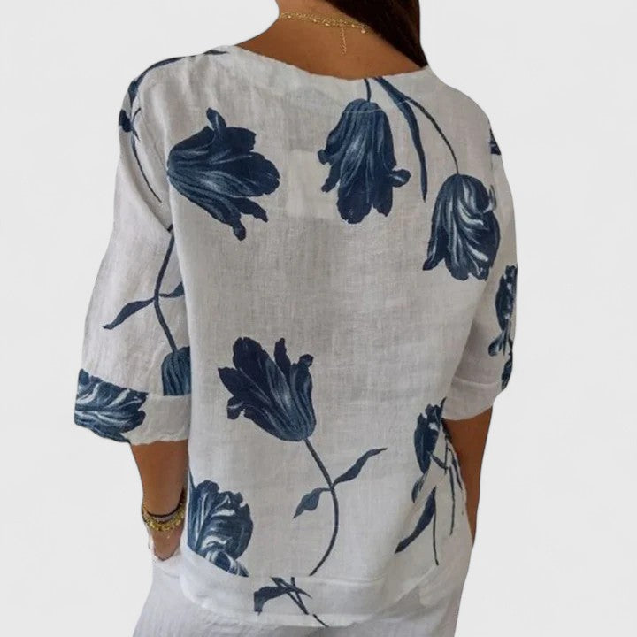 Isabel | Blusa Elegante con Stampa Floreale