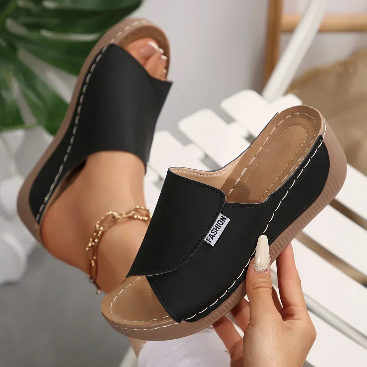Selene | Sandali con Tacco a Wedge Ortopedici™