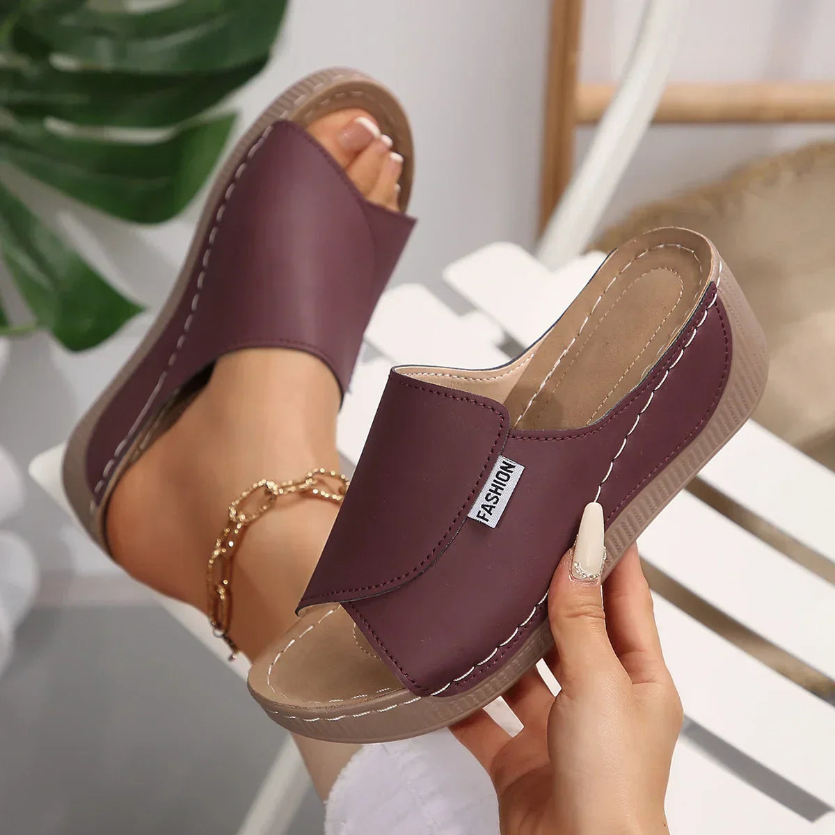 Selene | Sandali con Tacco a Wedge Ortopedici™