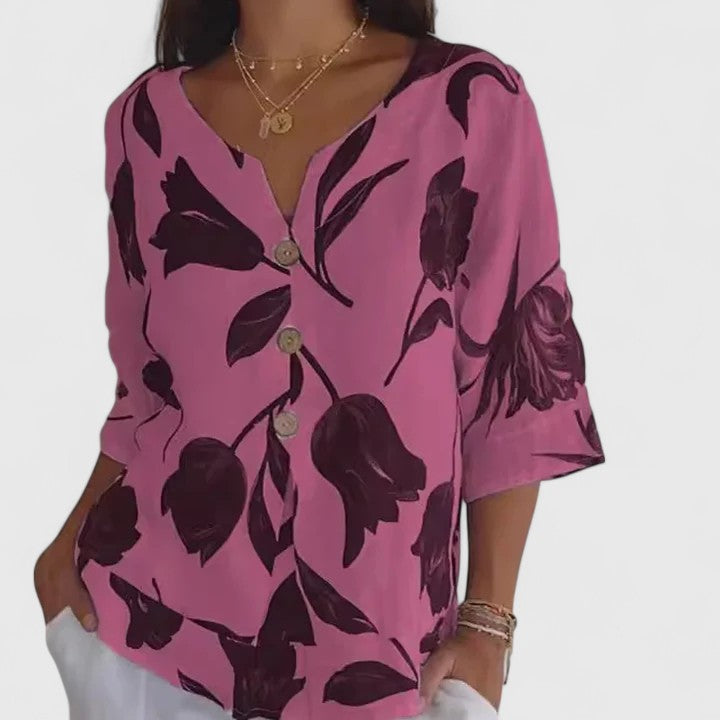 Isabel | Blusa Elegante con Stampa Floreale