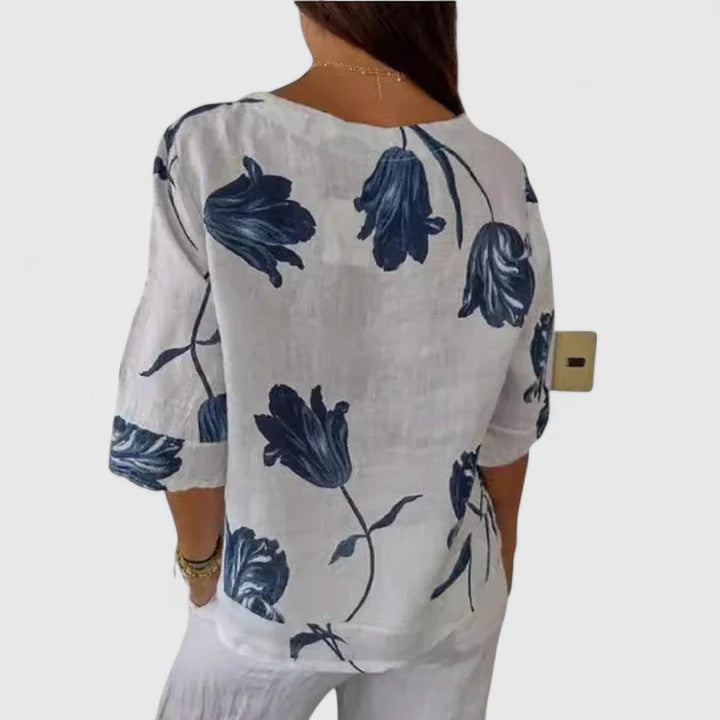 Isabel | Blusa Elegante con Stampa Floreale