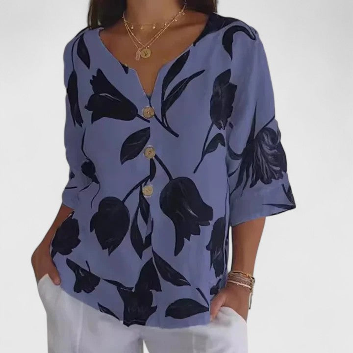 Isabel | Blusa Elegante con Stampa Floreale