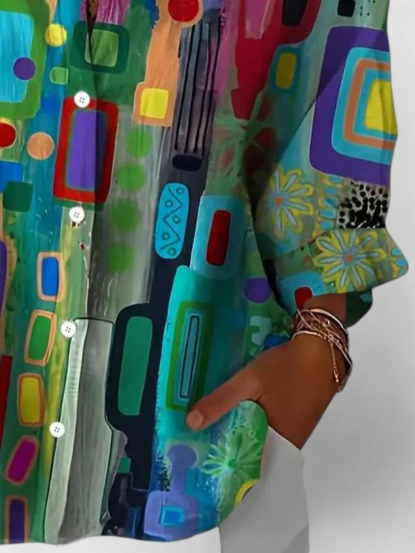 Rose™ | Blusa Elegante con Motivo Geometrico